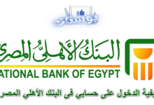 كيفية الدخول على حسابي فى البنك الأهلي المصري