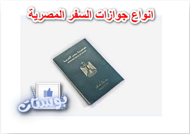 انواع جوازات السفر المصرية 